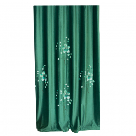 Set draperii Velaria catifea orhidee verde cu rejansa, 2*200x260 cm [1]
