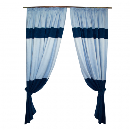 Set draperii Velaria albastru, 2x180x255 cm [0]