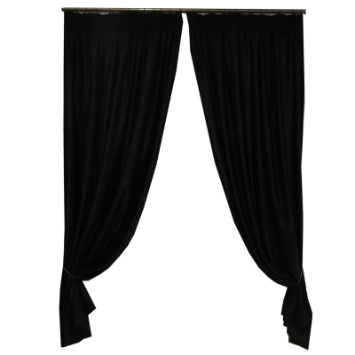 Draperii la oferta - Set draperii Velaria soft negru, 2*200x245 cm