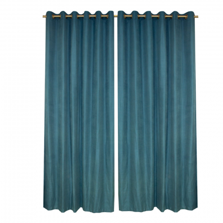 Set draperii Velaria suet turcoaz, 2x160x250 cm [1]