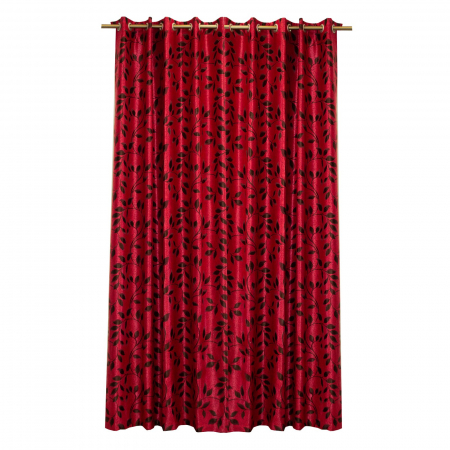 Set draperii Velaria blackout spic rosu cu capse, 2x150x275 [1]