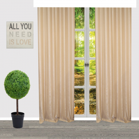 Draperii la oferta - Set draperii Velaria catifelate grej, 2x150x260 cm