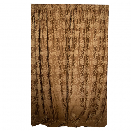 Set draperii Velaria tafta clasic baroc maro, 2*135x280 cm [3]