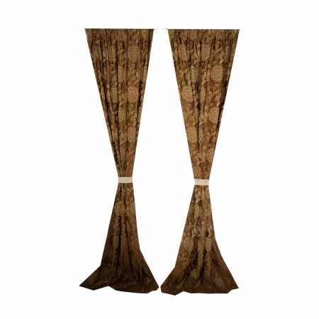 Set draperii Velaria tafta clasic baroc maro, 2*135x280 cm [2]