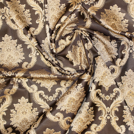 Set draperii Velaria wenge cu imprimeu baroc, 2*125x260 cm [2]