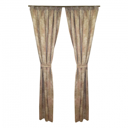 Set draperii Velaria cu imprimeu roz, 2x140x260 cm [3]