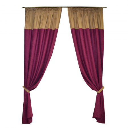 Draperii unicat - Set draperii Velaria suet pruna, 2x140x260 cm