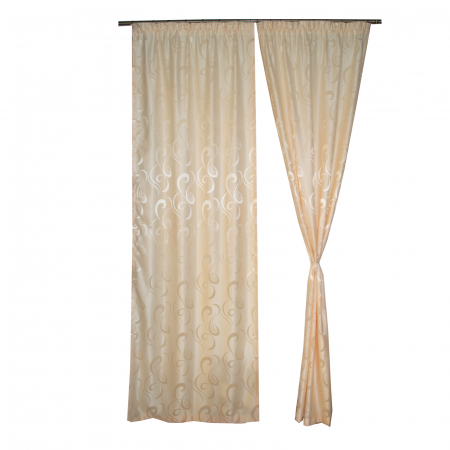 Set draperii Velaria jacard unt, 2x95x260 cm [0]