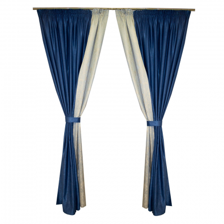 Draperii moderne - Set draperii Velaria albastru metalic, 2x200x250 cm