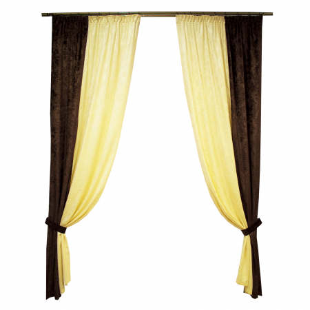 Set draperii Velaria unt-wenge, 2x115x235 cm [0]