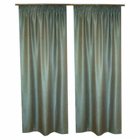 Draperii moderne - Set draperii Velaria turcoaz cu romburi, 2x110x260 cm