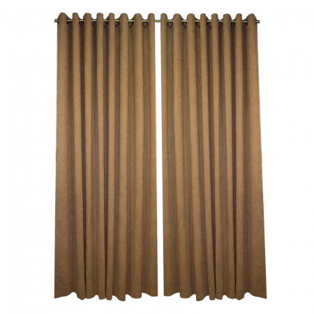 Draperii moderne - Set draperii Velaria maro cu capse, 2x240x255 cm