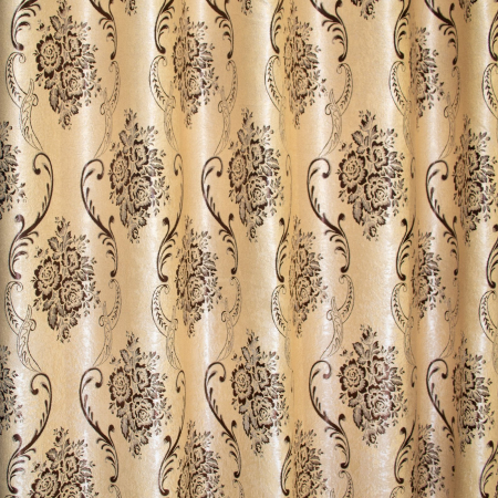 Set draperii Velaria maro cu trandafiri, 2x150x270 cm [1]