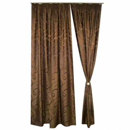 Draperii la oferta - Set draperii Velaria jacard maro