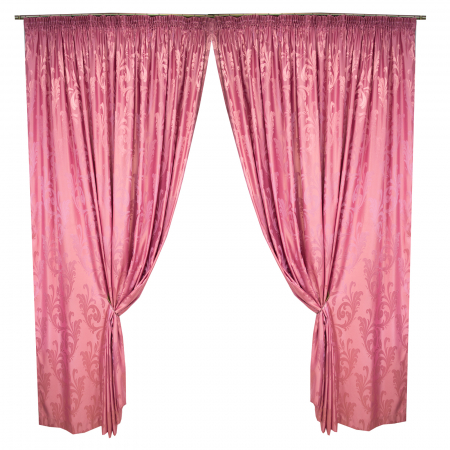 Draperii la oferta - Set draperii Velaria jacard roz, 2*150x245 cm