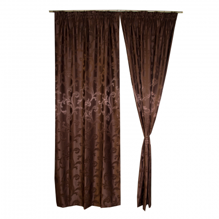 Set draperii Velaria jacard wenge, 2x120x245 cm [0]