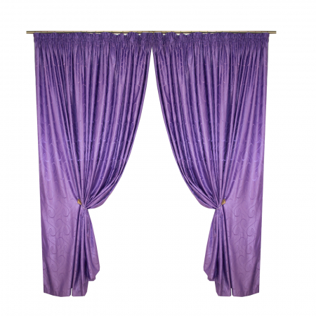 Set draperii Velaria jacard mov, 2*315x245 cm [0]