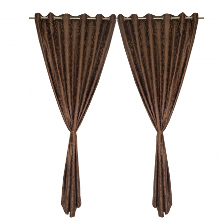 Draperii la oferta - Set draperii Velaria jacard wenge, 2*150x220 cm