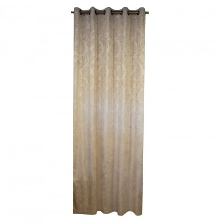 Draperii moderne - Draperie Velaria chenille bej cu capse, 150x265 cm