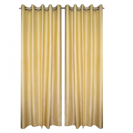 Draperii unicat - Set draperii Velaria soft auriu cu capse, 2x140x260 cm