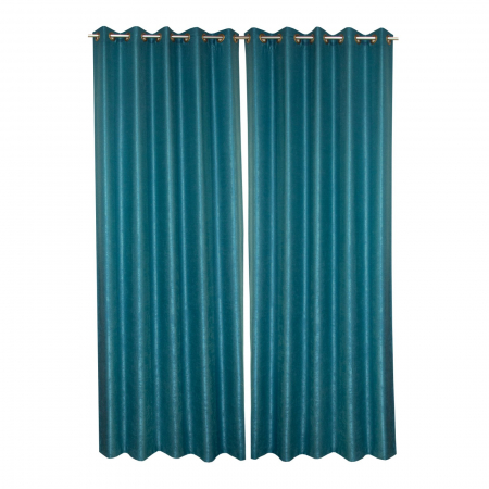 Draperii unicat - Set draperii Velaria turcoaz cu capse, 2x130x260 cm