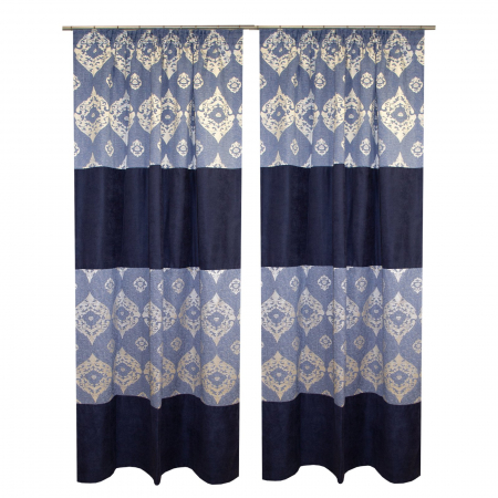 Set draperii Velaria maro cu imprimeu baroc, 2x140x250 cm [1]