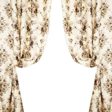 Draperii - Set draperii Velaria cu flori, 2x165x250 cm