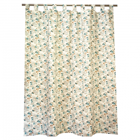 Draperii la oferta - Set draperii Velaria roses turcoaz, 2x150x165 cm