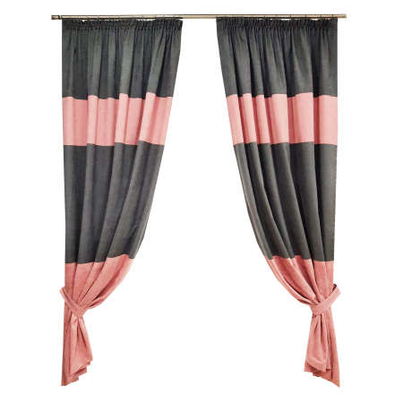 Set draperii Velaria gri-roz, 2x160x235 cm [0]