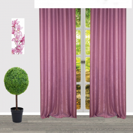 Draperii la oferta - Set draperii Velaria lila catifelat, 2x210x235 cm