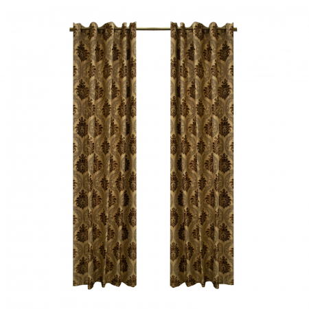 Draperii - Set draperii Velaria baroc wenge cu capse, 2x150x250 cm