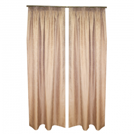 Draperii - Set draperii Velaria crem metalic, 2x140x245 cm