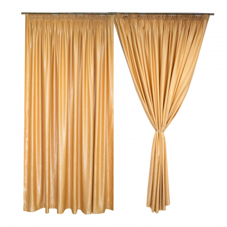 Set draperii Velaria soft auriu, 2*260x245 cm [0]