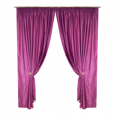 Draperii fara model - Set draperii Velaria soft pruna, 2*230x245 cm