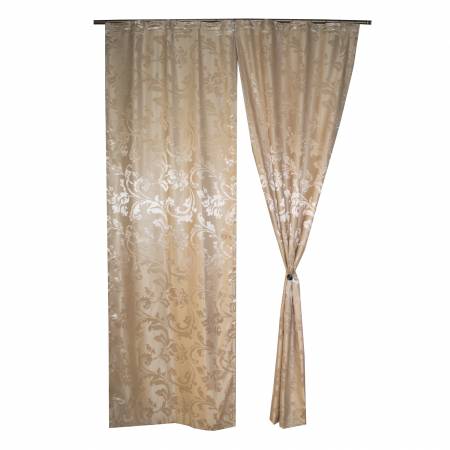 Set draperii Velaria cu flori grej, 2*85x245 cm [3]