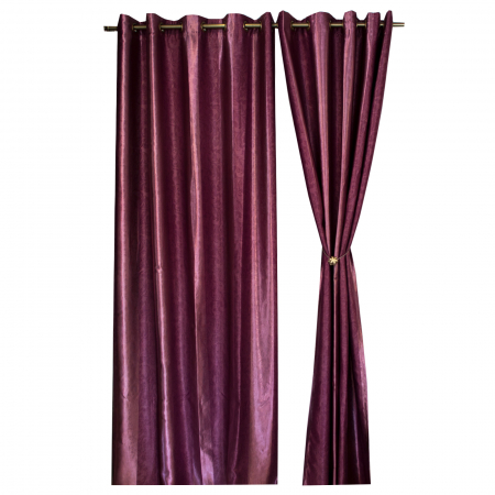 Draperii unicat - Set draperii Velaria blackout dungi mov, 2x140x225 cm