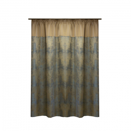 Set draperii Velaria tafta turcoaz cu bej, 2x115x240 cm [1]