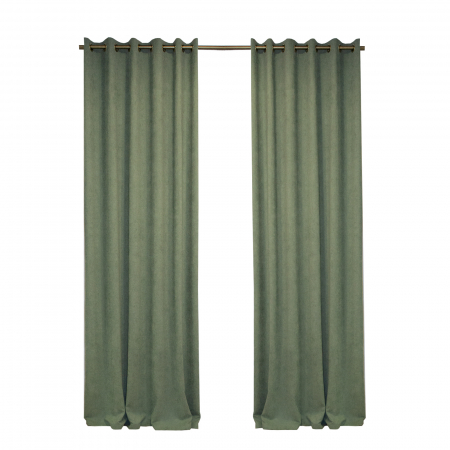 Draperii - Set draperii Velaria milas verde cu capse, 2x160x270 cm