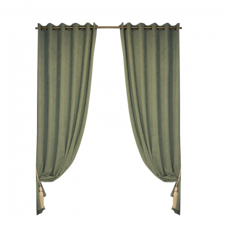 Set draperii Velaria milas verde cu capse, 2x160x270 cm [1]