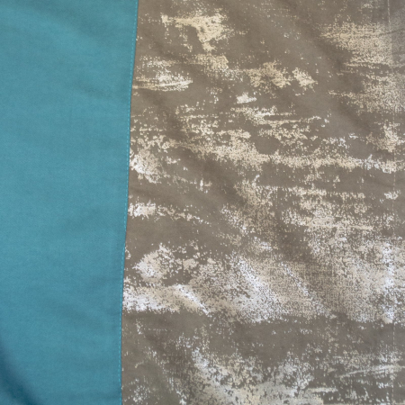 Set draperii Velaria suet turcoaz cu gri, 2x120x250 cm [2]