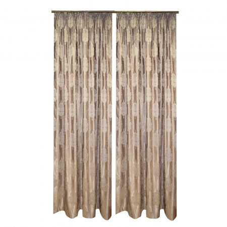 Draperii - Set draperii Velaria tafta baroc gri, 2x130x245 cm