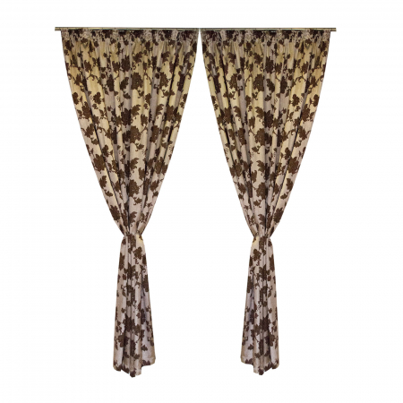 Draperii la oferta - Set draperii Velaria tafta florala, 2*140x245 cm
