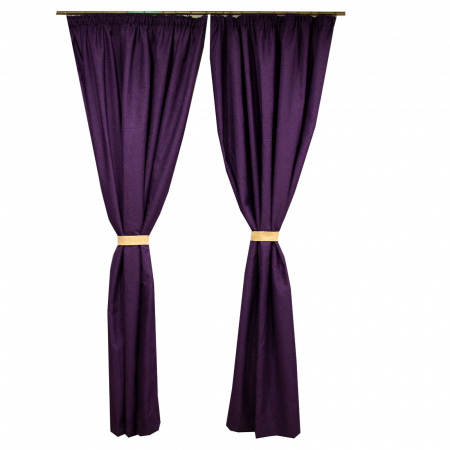 Set draperii Velaria jacard mov, 2*160x260 cm [0]