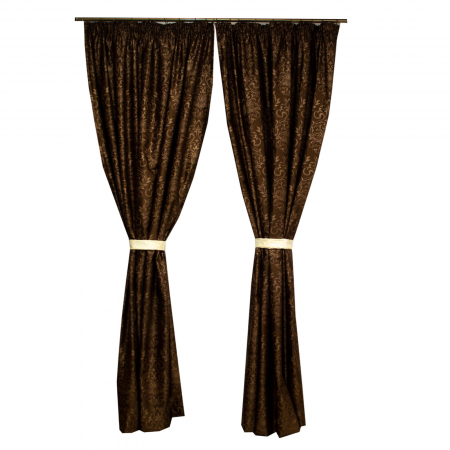 Draperii la oferta - Set draperii Velaria tafta wenge, 2*175x260 cm