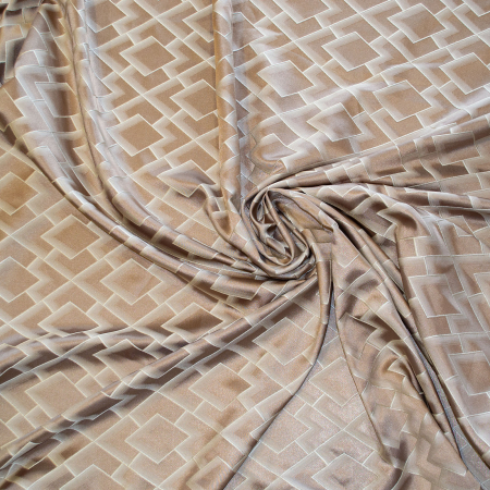 Set draperii Velaria tafta cu romburi bej, 2*140x260 cm [1]