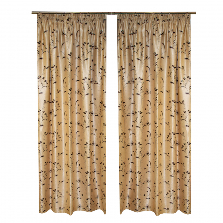 Draperii la oferta - Set draperii Velaria spic maro, 2*170x225 cm