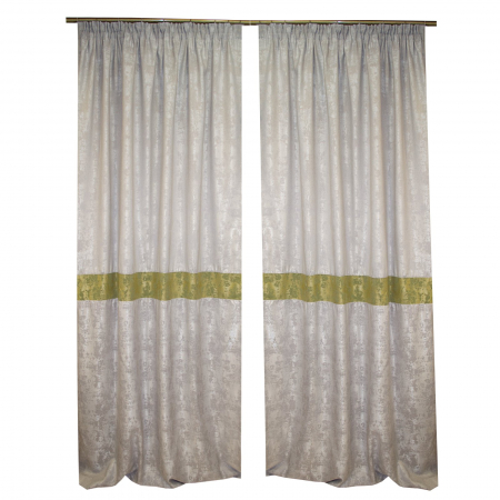 Set draperii Velaria asos gri cu verde, 2x150x270 cm [1]