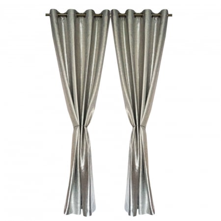 Draperii moderne - Set draperii Velaria dungi gri, 2*115x225 cm