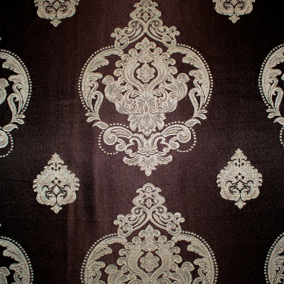 Set draperii Velaria tafta wenge cu baroc bej [1]
