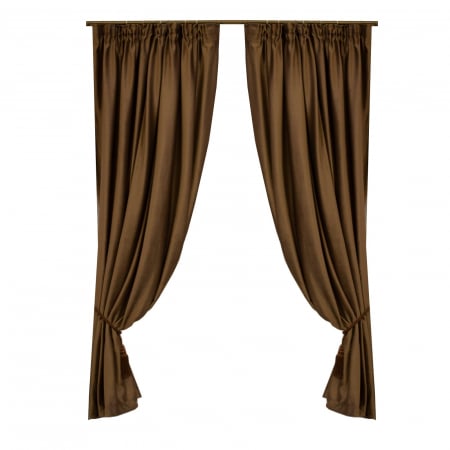 Draperii - Set draperii Velaria catifea maro, 2x215x255 cm